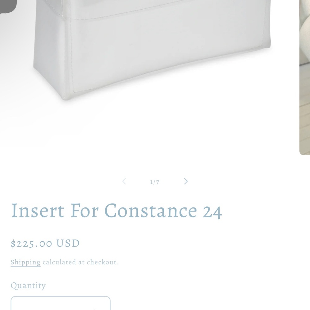 White Bag Insert for Constance 24
